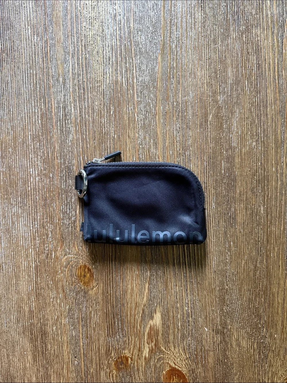 lululemon athletica Black Zip Key Pouch with Logo